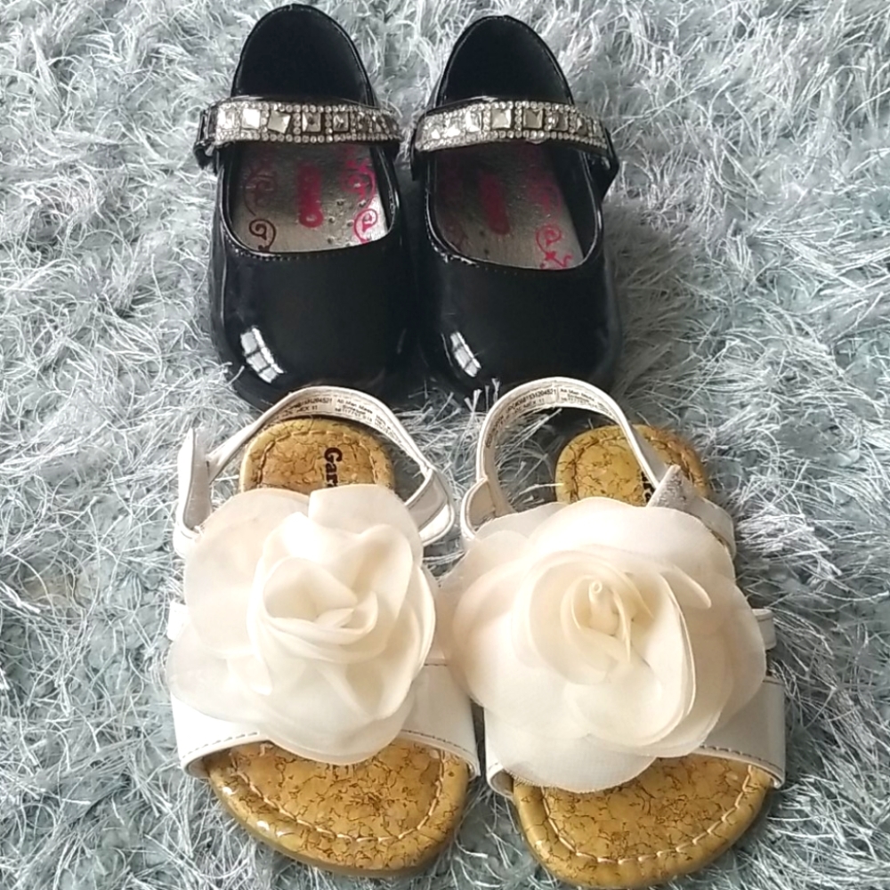 Cute girls dress up shoe pair